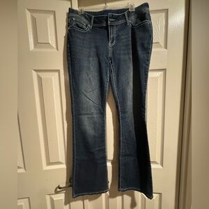 Apt. 9 Dark Blue Flare Jeans bling